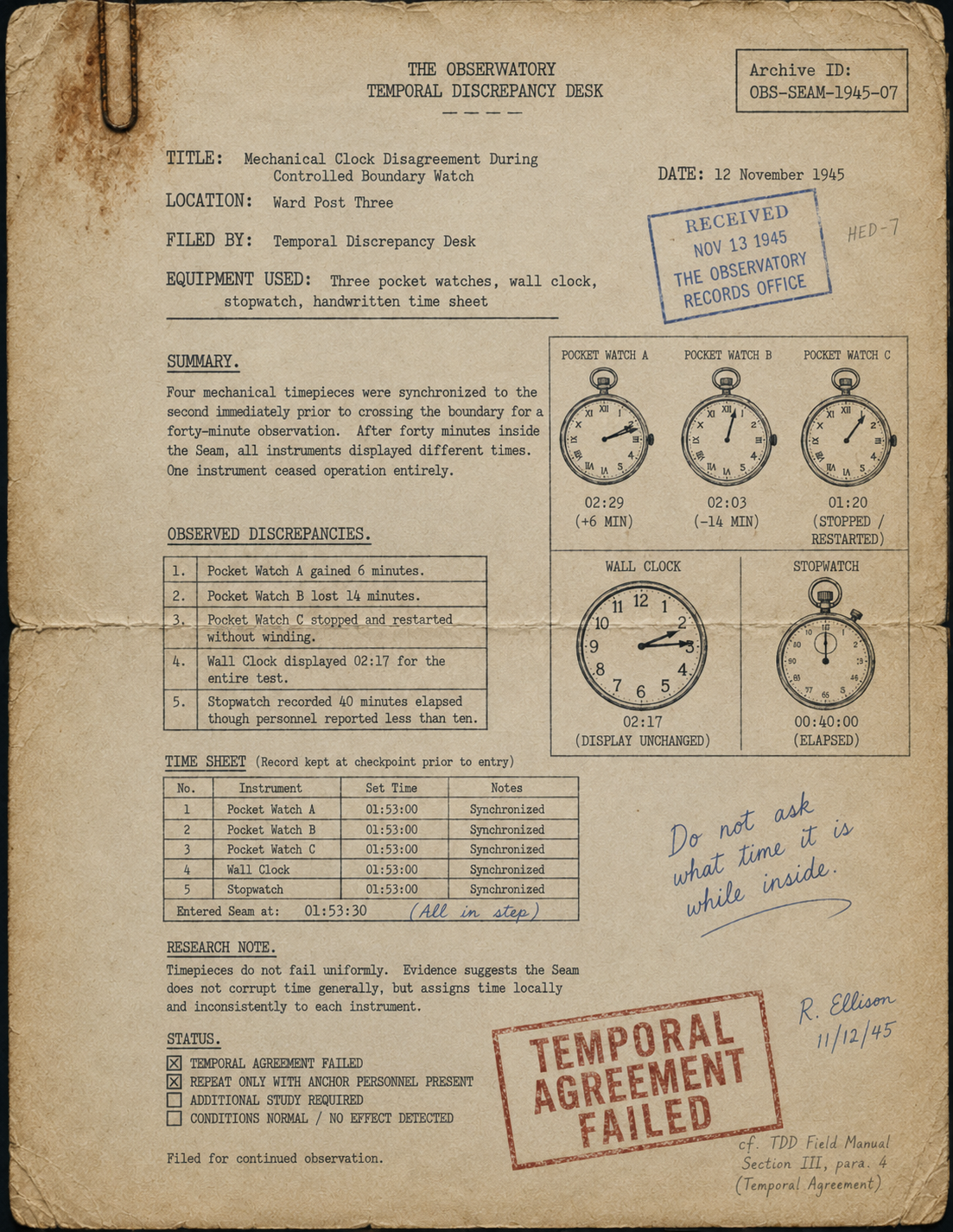 1945 field study document 7